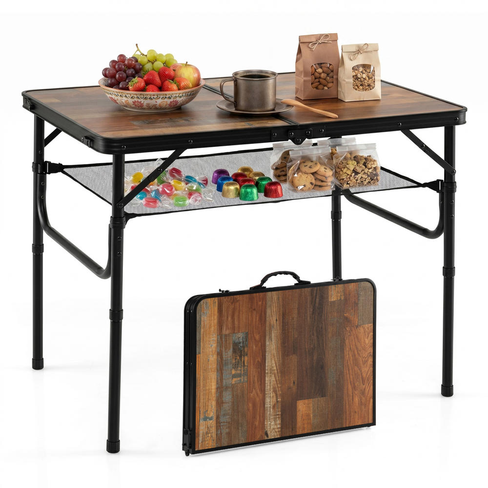 Folding Picnic Table - Meja Lipat Tunggal untuk Berkemah, Meja