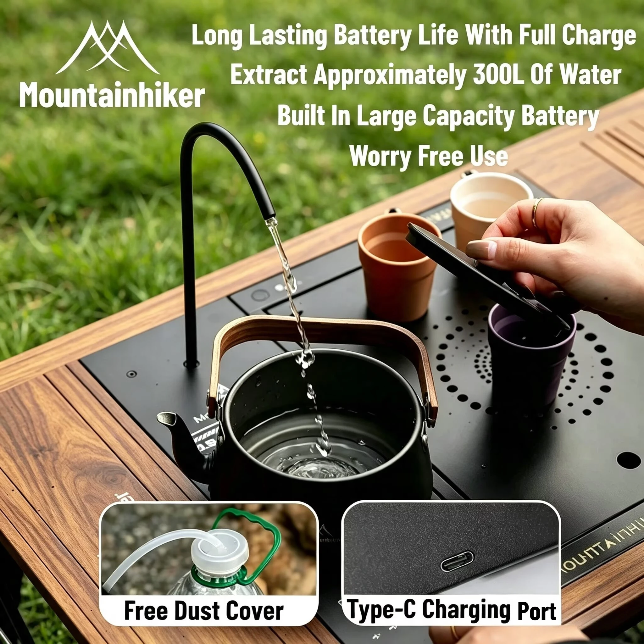 Folding Picnic Table - Dispenser Air Listrik IGT untuk Camping,