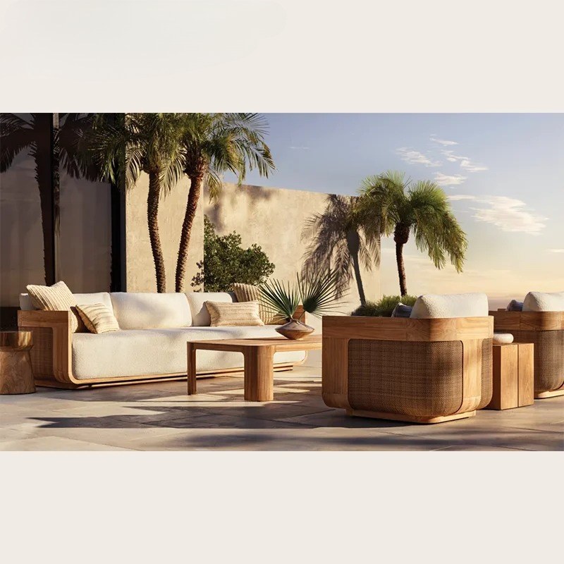 Outdoor Furniture Teak - Set Sofa Jati Luar Ruangan Furnitur