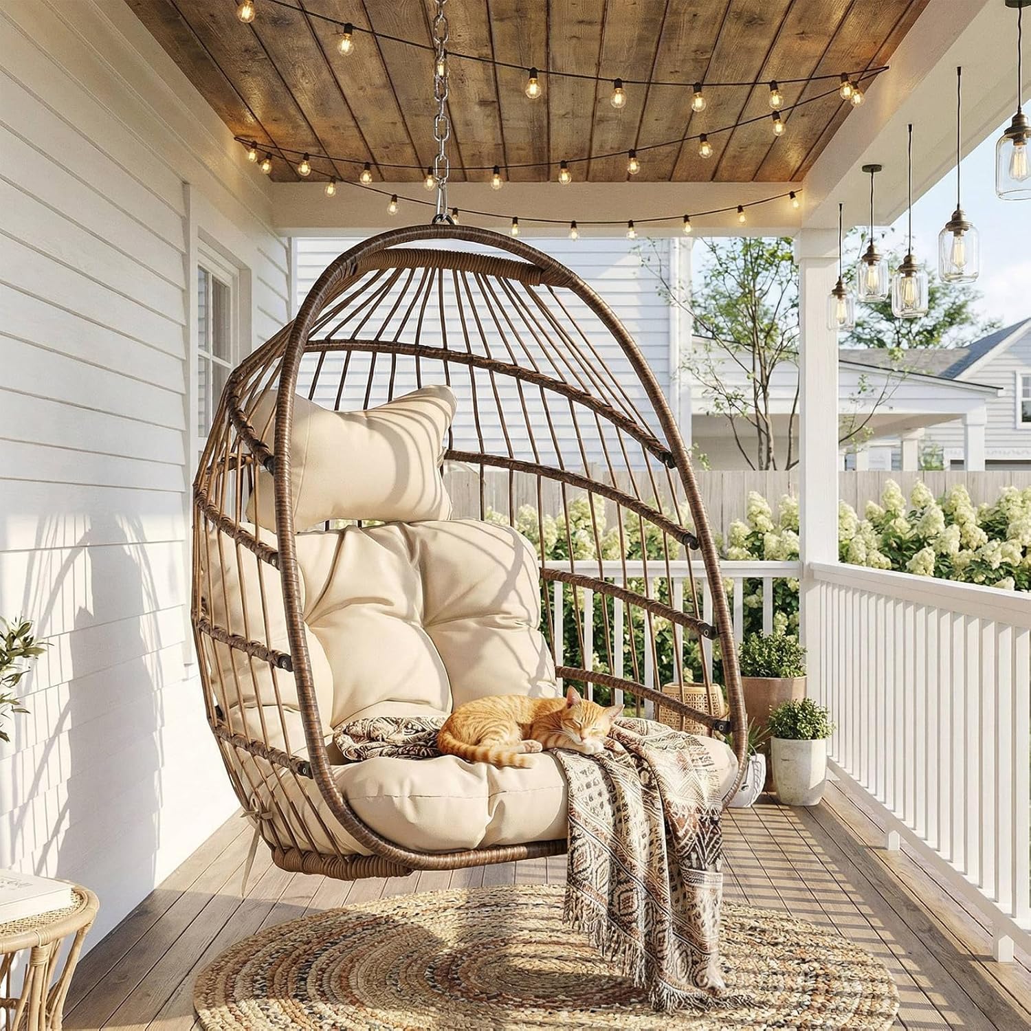 Hanging Egg Chair - Kursi Telur Gantung Luar Ruangan Tanpa