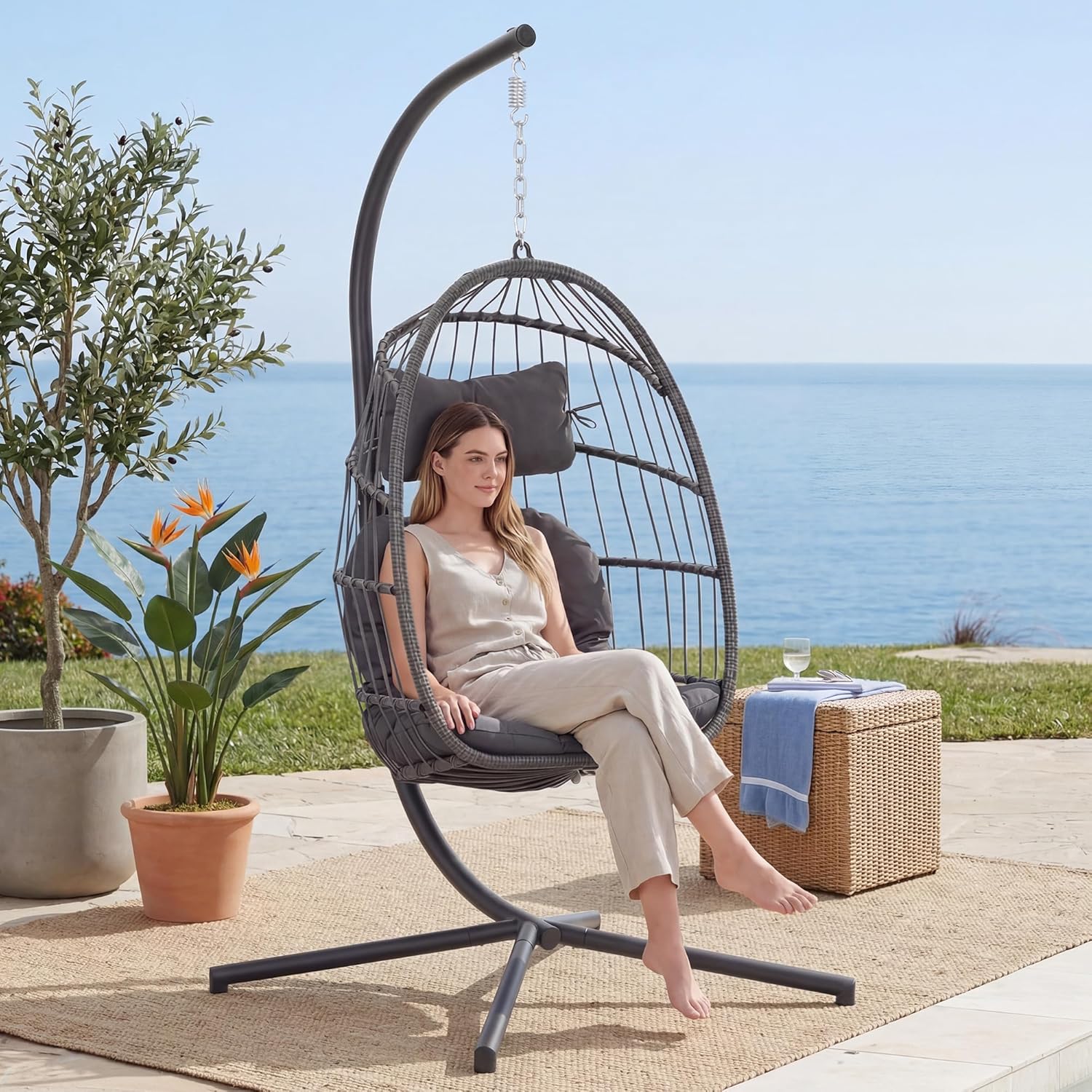Hanging Egg Chair - Kursi Gantung Telur Indoor Outdoor dengan