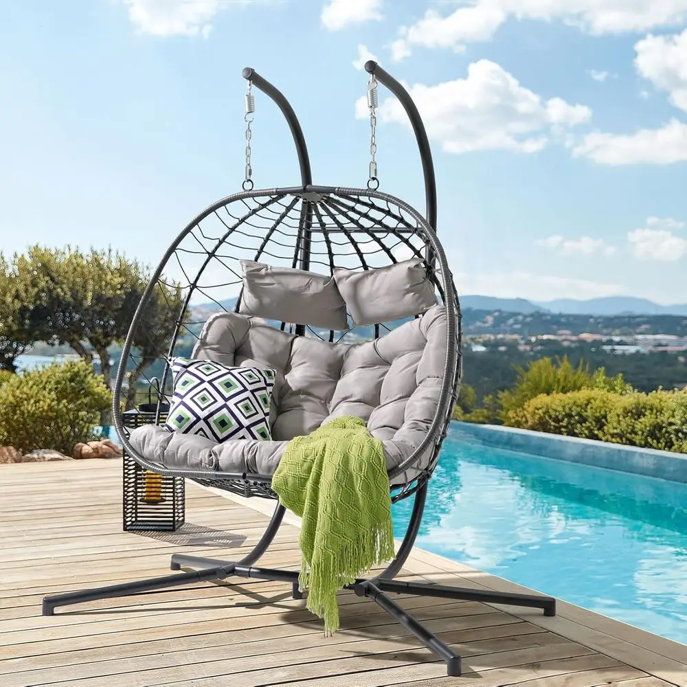 Hanging Egg Chair - Kursi Ayun Telur Ganda untuk 2