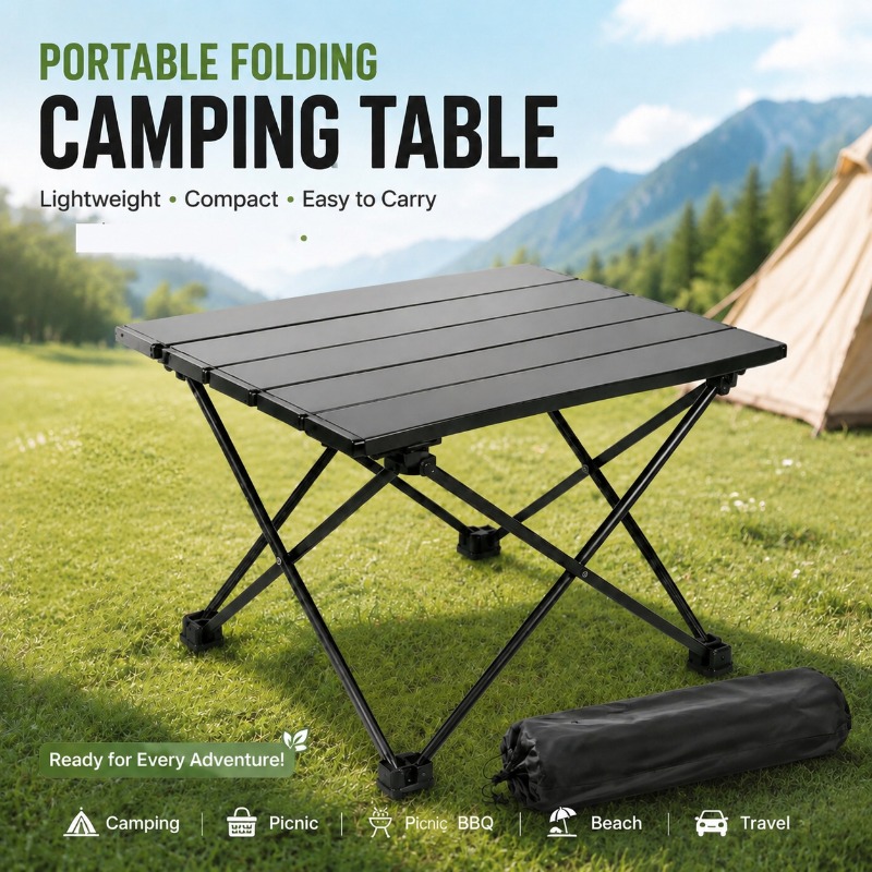 Folding Picnic Table - Meja Lipat Ringan Portabel untuk Berkemah,