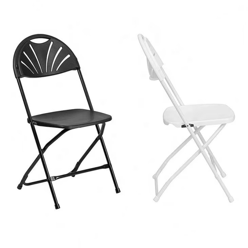 Outdoor Furniture In Sale - Kursi Lipat Plastik Putih Hitam Model
