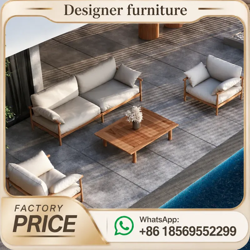 Outdoor Furniture Teak - Set Sofa Kayu Jati Furnitur Taman