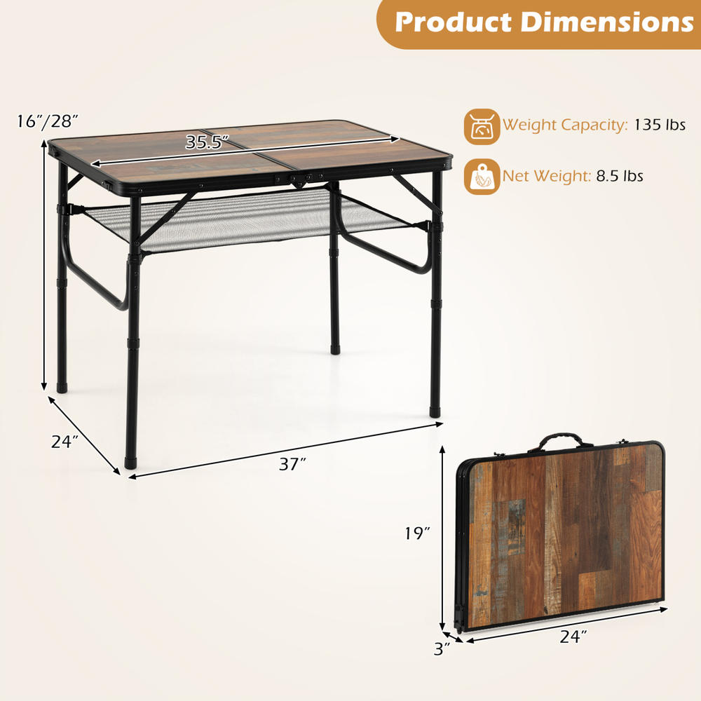 Meja Lipat Tunggal untuk Berke - Folding Picnic Table ulasan dan harga