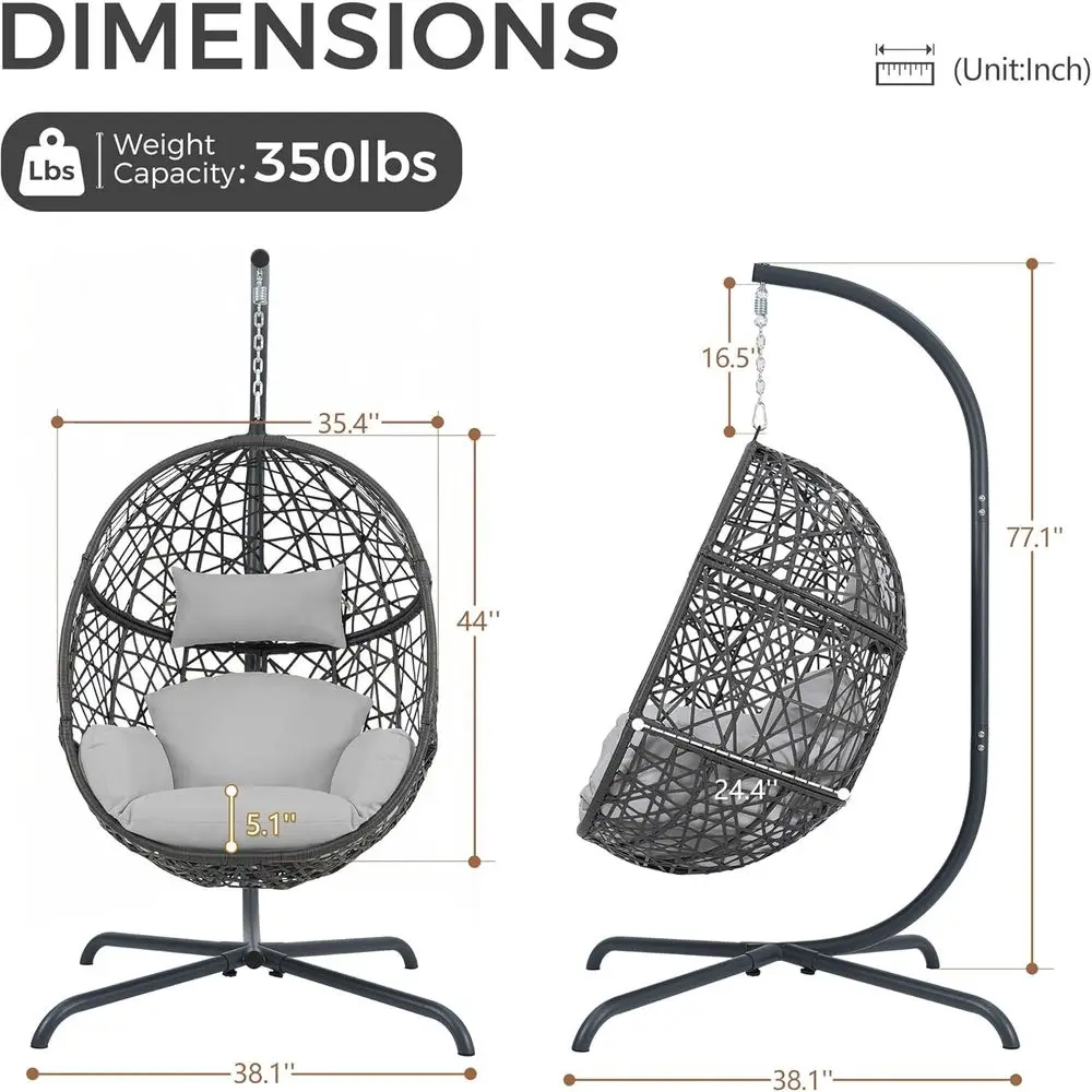 Kursi Ayun Rotan Gaya Boho unt - Hanging Egg Chair ulasan dan harga