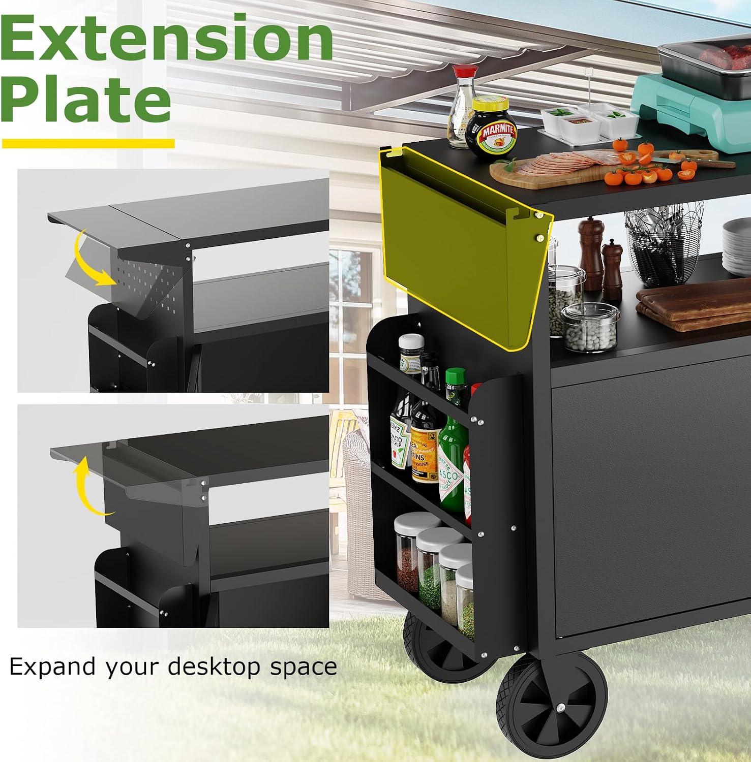 Meja Panggangan Luar Ruangan d - Folding Picnic Table ulasan dan harga