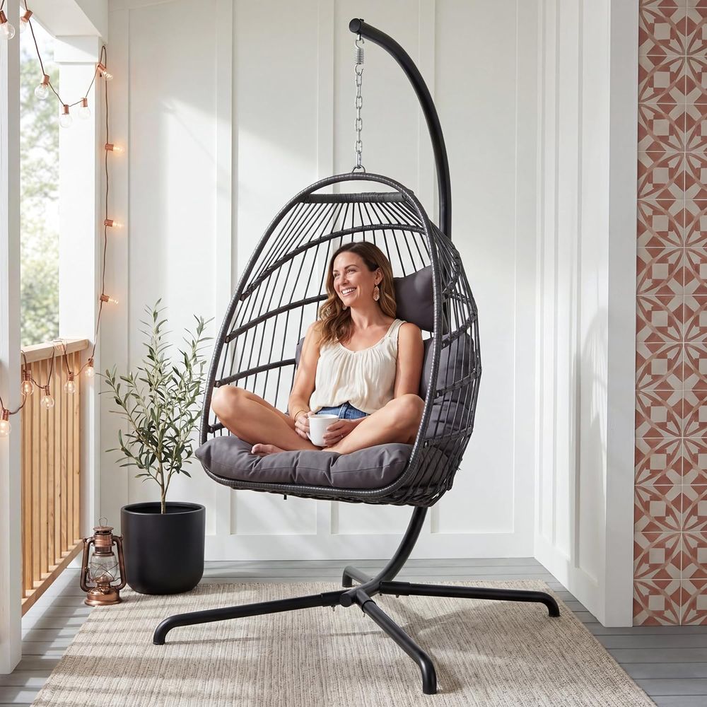 Kursi Ayun Gantung Telur Tahan - Hanging Egg Chair ulasan dan harga