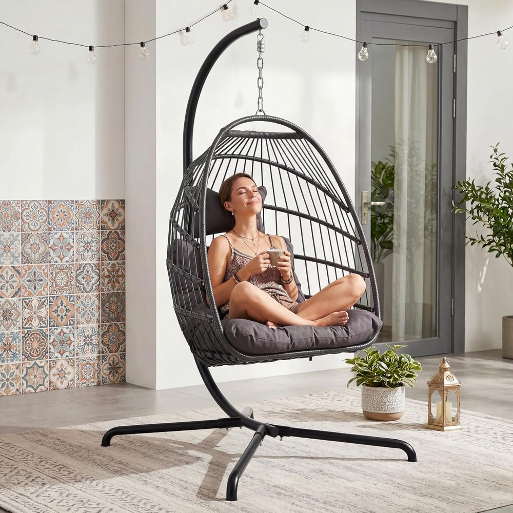 Kursi Ayun Gantung Telur Tahan - Hanging Egg Chair ulasan dan harga