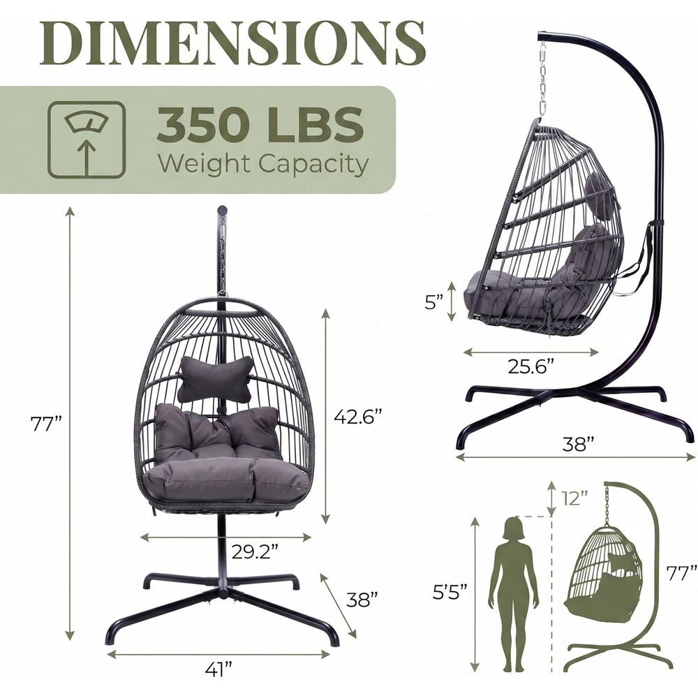 Kursi Ayun Gantung Telur Tahan - Hanging Egg Chair ulasan dan harga