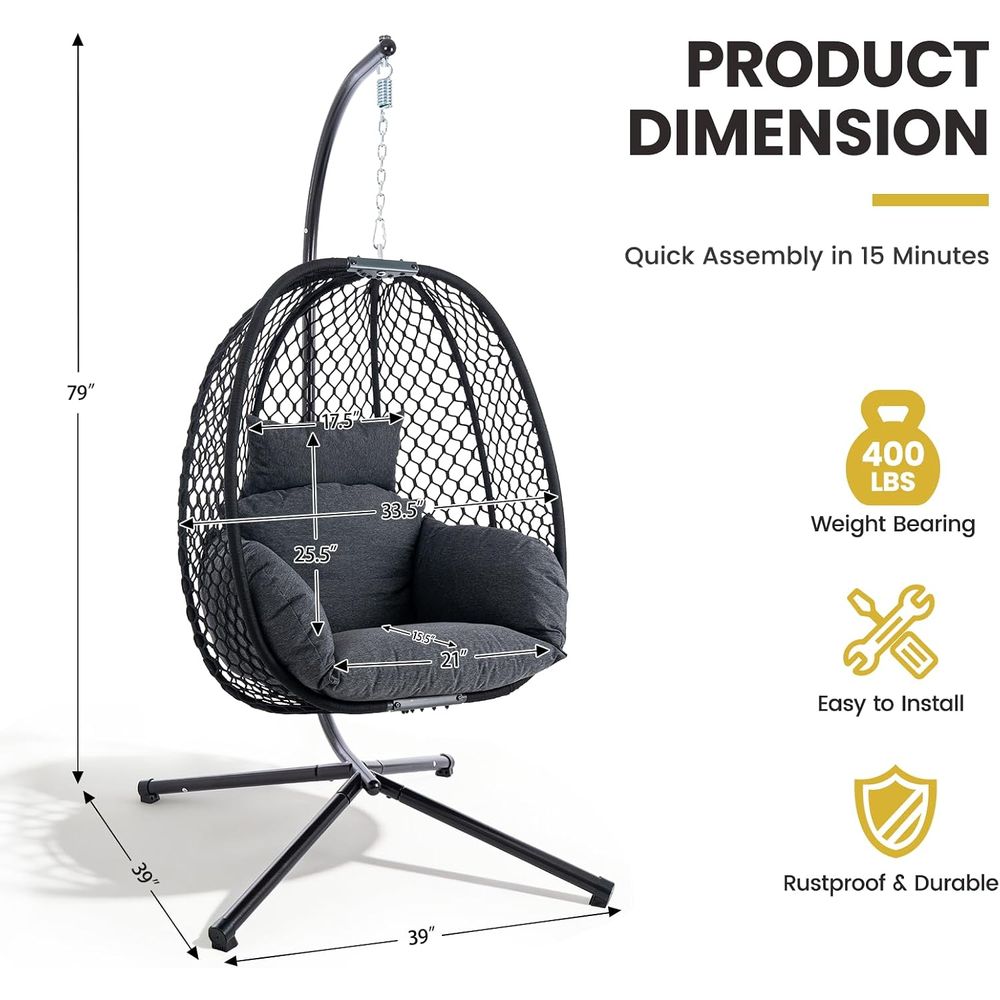 Kursi Telur Gantung Outdoor de - Hanging Egg Chair ulasan dan harga