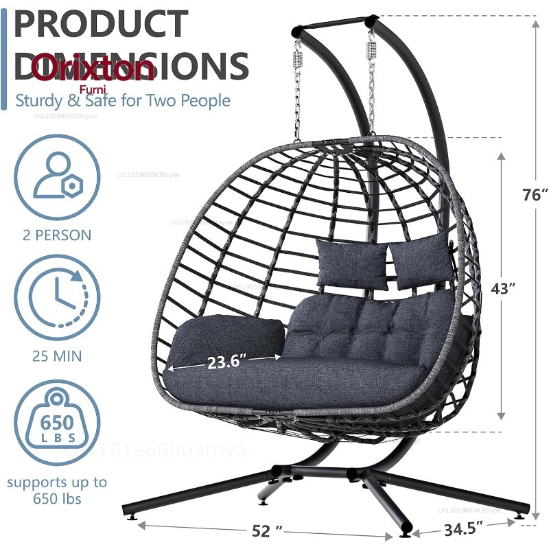Kursi Ayun Gantung Ganda denga - Hanging Egg Chair ulasan dan harga