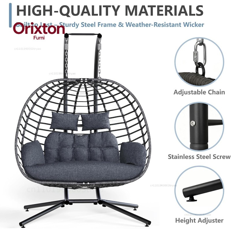 Kursi Ayun Gantung Ganda denga - Hanging Egg Chair ulasan dan harga
