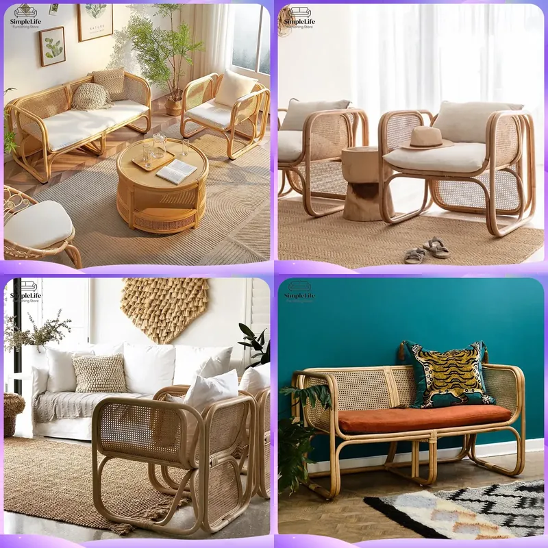 Set Sofa Rotan Gaya Jepang unt - Outdoor Furniture Japanese Style ulasan dan harga