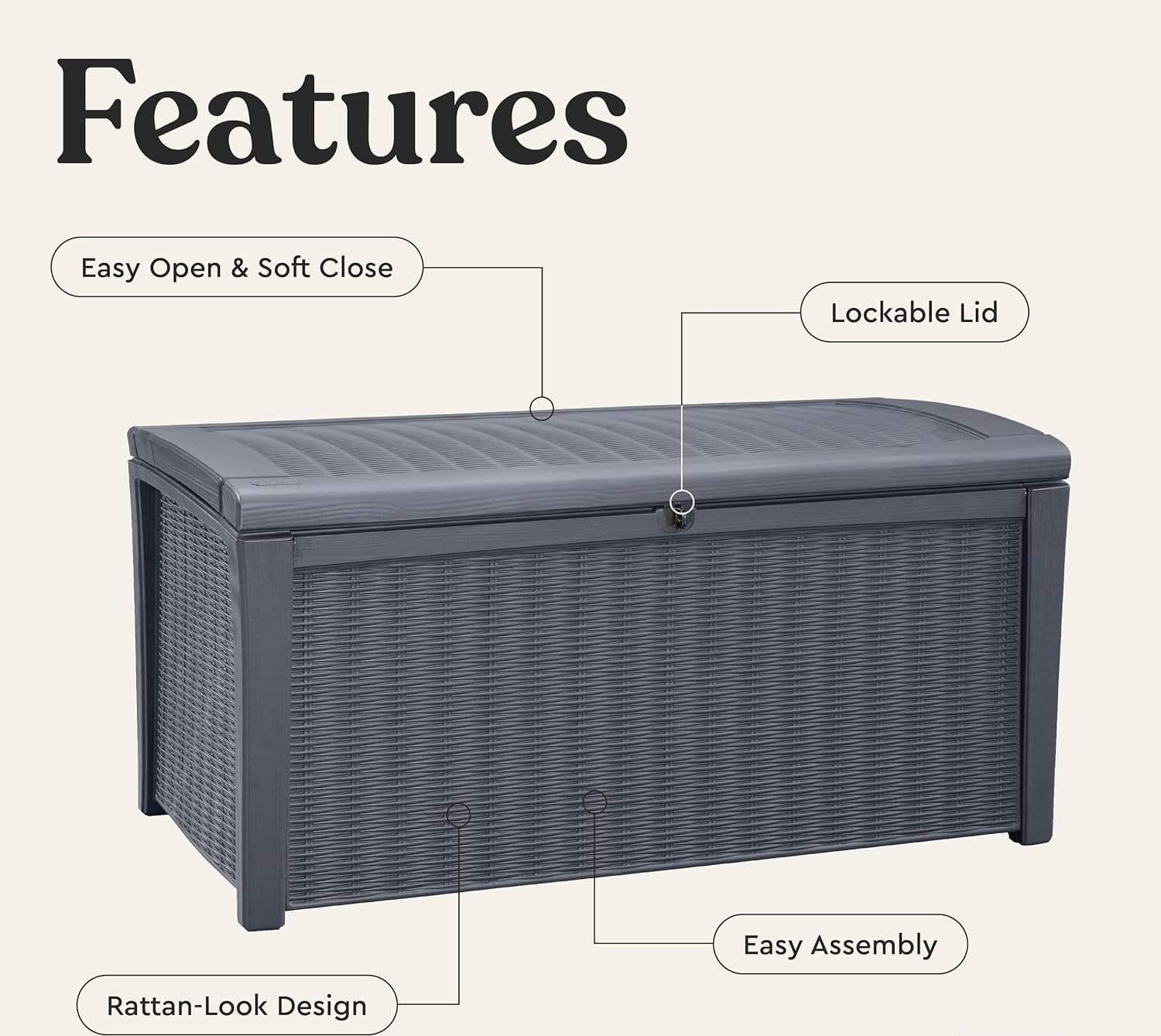 Kotak Penyimpanan Luar Ruangan - Outdoor Furniture Resin ulasan dan harga