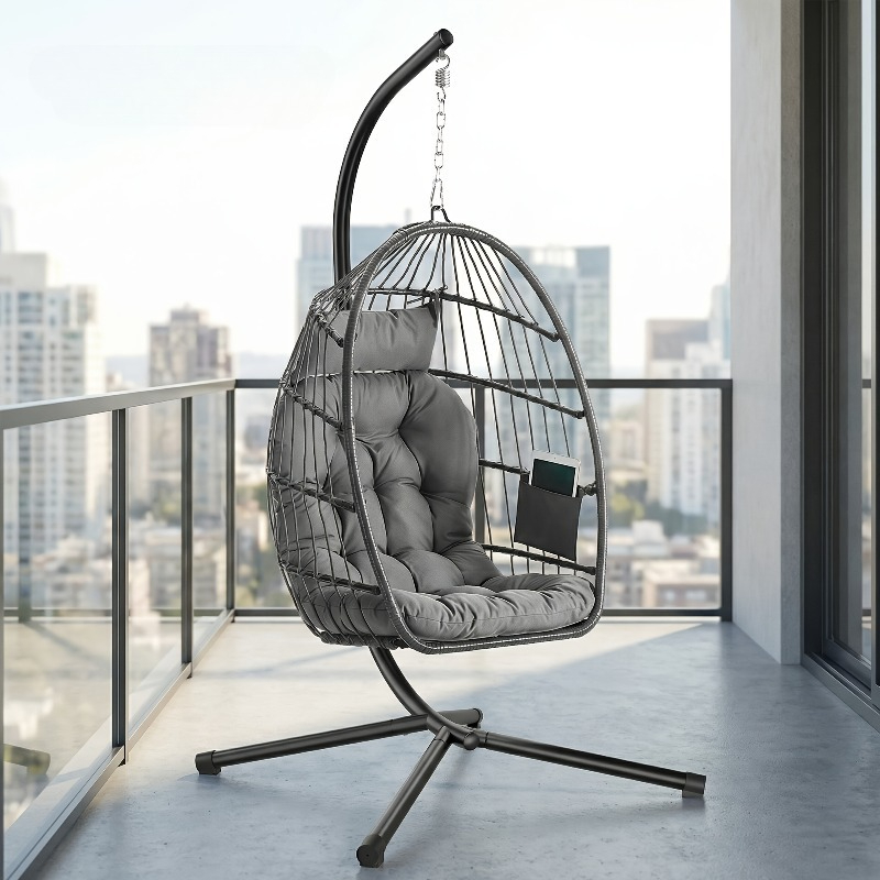 Kursi Telur Gantung dengan Dud - Hanging Egg Chair ulasan dan harga