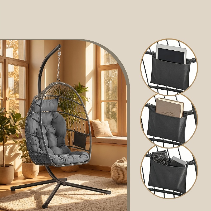Kursi Telur Gantung dengan Dud - Hanging Egg Chair ulasan dan harga