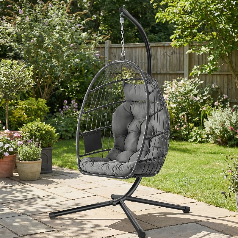 Kursi Telur Gantung dengan Dud - Hanging Egg Chair ulasan dan harga