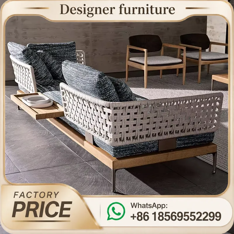 Set Sofa Anyaman Tali Luar Rua - Outdoor Furniture Teak ulasan dan harga