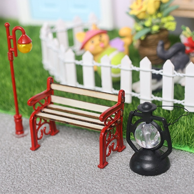 2 Buah/Set 1:12 Rumah Boneka M - Outdoor Furniture Resin ulasan dan harga