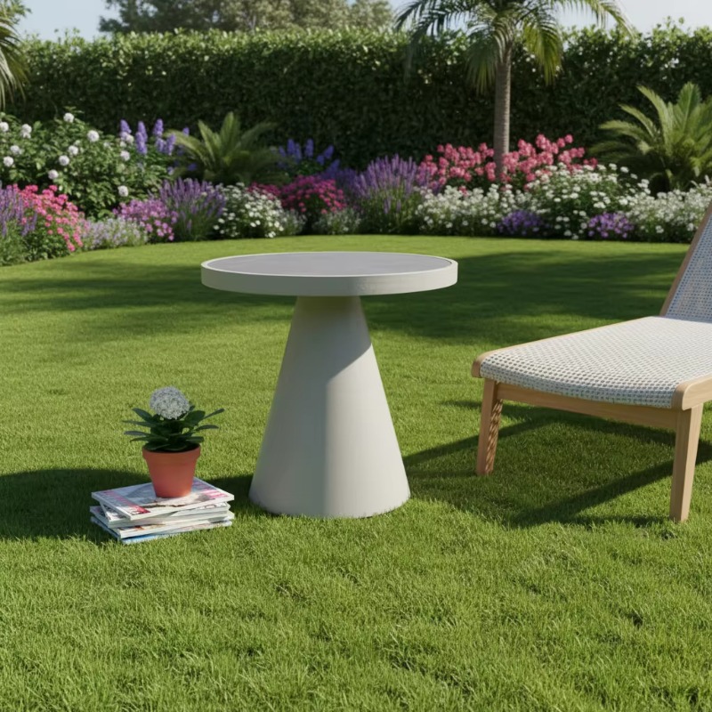 Meja Kopi Bundar Nordik Modern - Outdoor Furniture Japanese Style ulasan dan harga