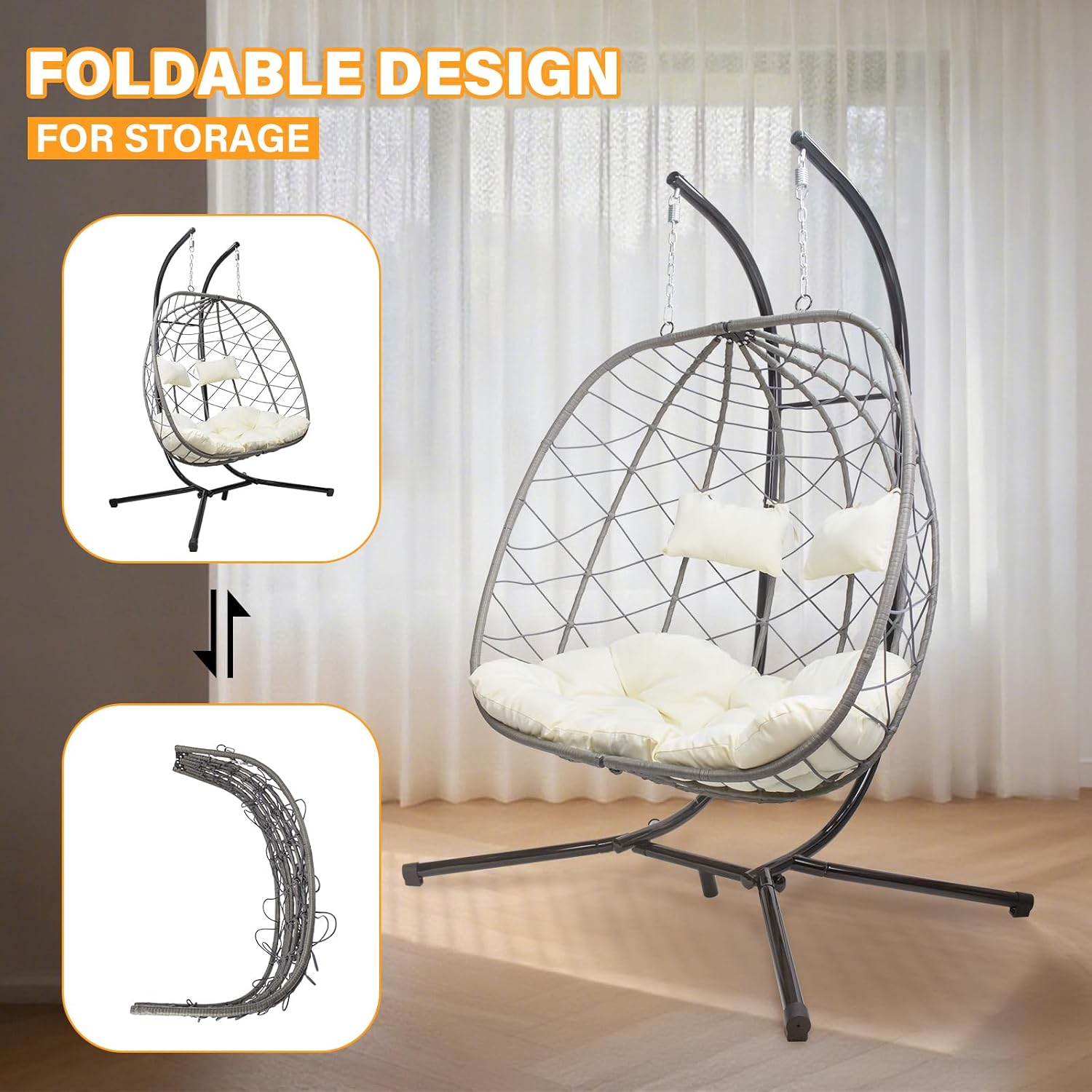 Kursi Ayun Telur dengan Penyan - Hanging Egg Chair ulasan dan harga
