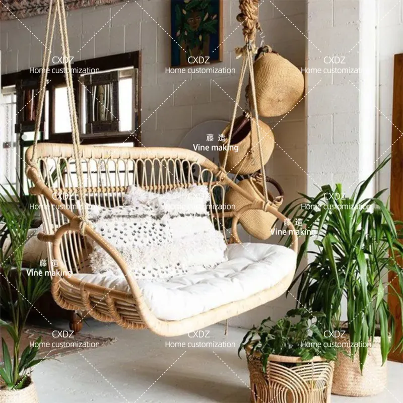 Kursi Gantung Rotan Ganda untu - Outdoor Furniture Japanese Style ulasan dan harga
