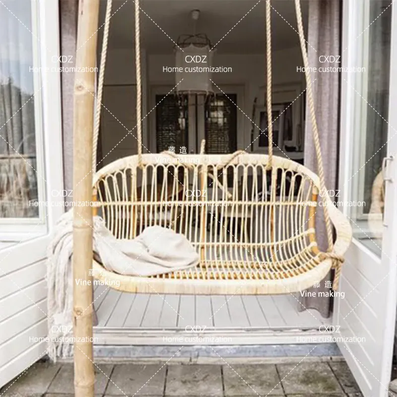 Kursi Gantung Rotan Ganda untu - Outdoor Furniture Japanese Style ulasan dan harga