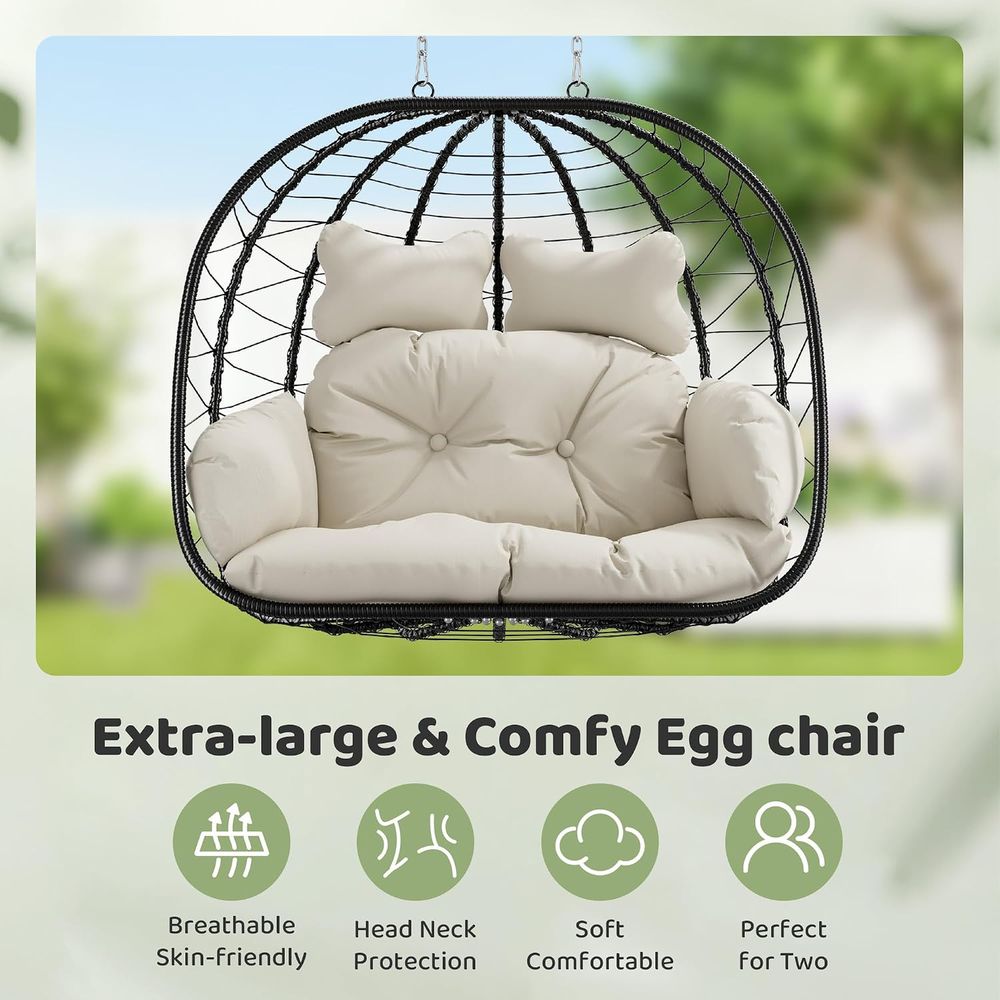 Kursi Gantung Ganda dengan Pen - Hanging Egg Chair ulasan dan harga